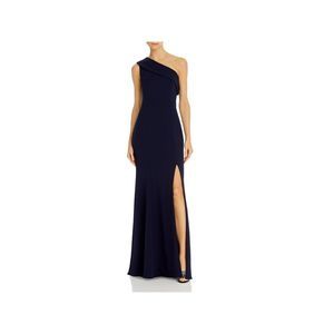AQUA DRESSES Womens Navy Sleeveless Full-Length Formal Gown Dress 2